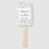 Éventail Programme moderne de mariage gris (Devant)