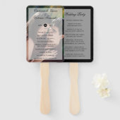 Éventail Programme moderne de mariage par superposition pho (Devant et derrière)
