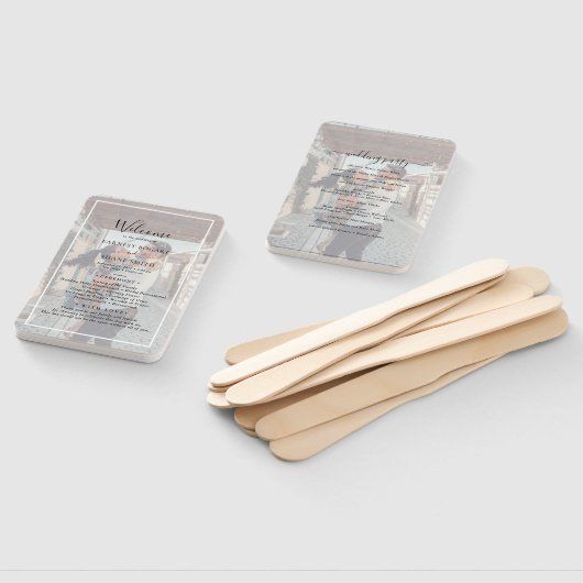 Éventail Programme moderne de mariage photo avec effet Vell (Non-assemblé)