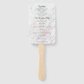 Éventail Programme Moderne Rose et Gris Marbre (Dos)