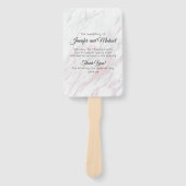 Éventail Programme Moderne Rose et Gris Marbre (Devant)