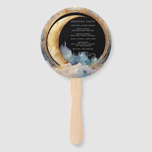 Éventail Programme Mystique de mariage céleste Ventilateur (Dos)