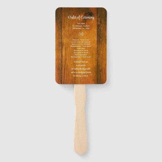 Éventail Programme occidental rose de mariage de bottes de (Dos)