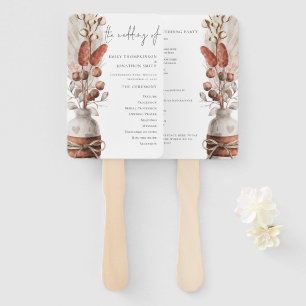 Éventail Programme Rustique Pampas de Mariage Grass