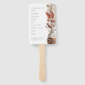 Éventail Programme Rustique Pampas de Mariage Grass (Dos)