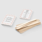 Éventail Programme Soft Peachy Blush Mariage damassé (Non-assemblé)