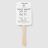 Éventail Programme Tropical Floral Bouquet Wedding (Dos)