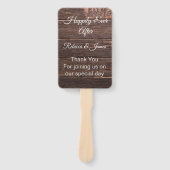 Éventail Programme unique de mariage de grange en bois rust (Devant)