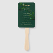 Éventail Programme vert d'or riche (Devant)