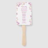 Éventail Programmes de cérémonie de Mariage de l'orchidée v (Dos)