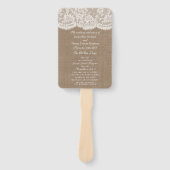 Éventail Programmes de collection de Mariages Burlap & Lace (Devant)