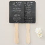 Éventail Programmes de collection de Mariages Chalkboard Fa<br><div class="desc">Les Modèles de cartes du programme de collecte de Mariages de tableau de bord fantaisie.</div>