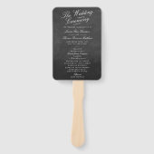 Éventail Programmes de collection de Mariages Chalkboard Fa (Devant)