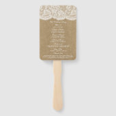 Éventail Programmes de collection de Mariages Kraft & Lace (Dos)
