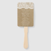 Éventail Programmes de collection de Mariages Kraft & Lace (Devant)