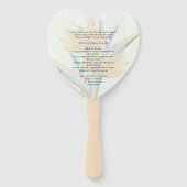 Éventail Programmes de fans Mariages pour les fleurs d'oise (Dos)