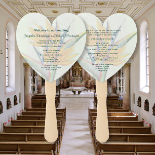Éventail Programmes de fans Mariages pour les fleurs d'oise