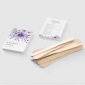 Éventail Programmes de mariage à l'aquarelle violette (Non-assemblé)