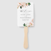 Éventail Programmes de mariage aux Magnolias Rose et Hydran (Devant)