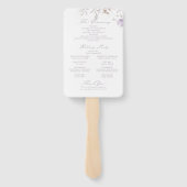 Éventail Programmes de mariage bohème floraux élégants viol (Dos)