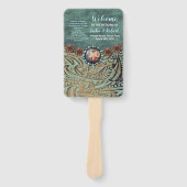 Éventail Programmes de mariage campagnard de l'Ouest en cui (Devant)