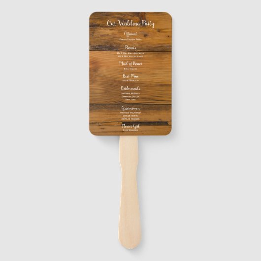 Éventail Programmes de Mariage campagnard de tournesol et d (Dos)