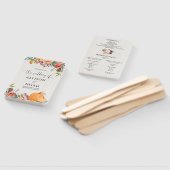 Éventail Programmes de mariage citrouilles à fleurs d'autom (Non-assemblé)