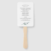 Éventail Programmes de mariage de verdure de feuilles d'euc (Dos)