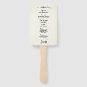 Éventail Programmes de mariage pour les brasseries séchées  (Dos)