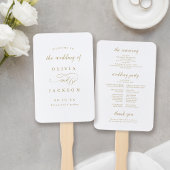 Éventail Programmes de mariage romantique simple et élégant