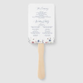 Éventail Programmes de mariage rustiques à fleurs sauvages (Dos)