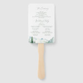 Éventail Programmes de mariage rustiques de la forêt de la  (Dos)