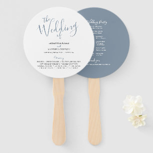 Éventail Programmes de mariage Script minimaliste unique