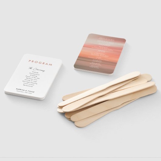 Éventail Programmes de mariage simple et moderne (Non-assemblé)