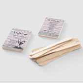 Éventail Programmes de mariage Verre de champagne Bois rust (Non-assemblé)