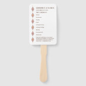 Éventail Programmes de ventilateur Mariage rustique de l'Ou (Devant)