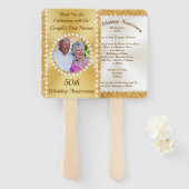 Éventail Programmes du 50e anniversaire, avec photo (Devant et derrière)