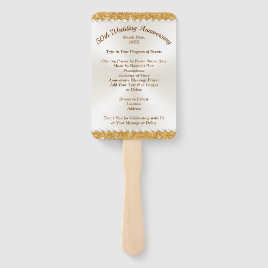 Éventail Programmes du 50e anniversaire, avec photo (Dos)