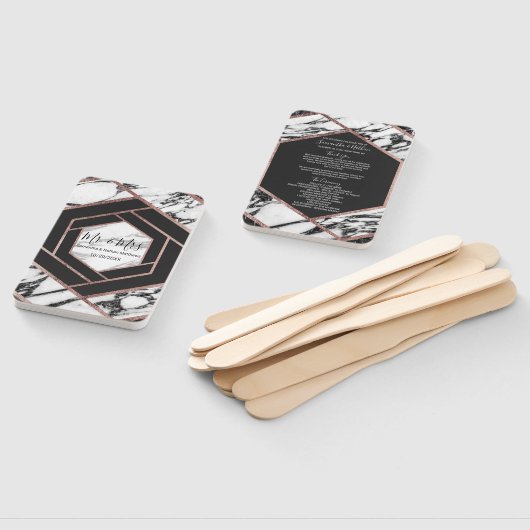 Éventail Programmes Hexagone de triage or Rose de marbre mo (Non-assemblé)