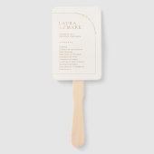 Éventail Programmes minimalistes de cérémonie Mariage Arch (Devant)