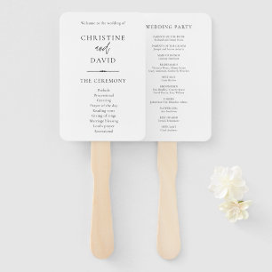 Éventail Programmes minimalistes modernes de mariage noir e