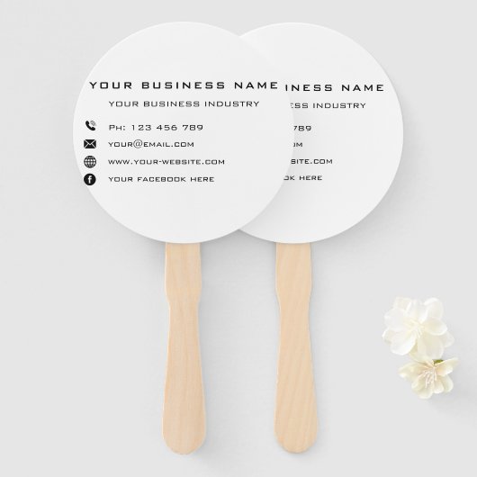 Éventail Promotions sur mesure du ventilateur à main de l'e (Devant et derrière)