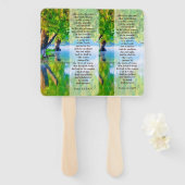 Éventail Psaume1:1-3 Béni est l'homme chrétien (Devant et derrière)