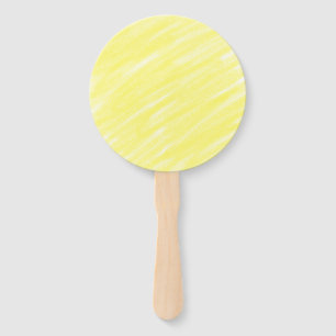 Éventail publicité jaune pastel personnalisée couleur unie