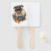 Éventail Pugzilla Attaque � Drôle de Chien Monstre (Devant et derrière)