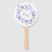 Éventail Purple and Light Blue Rose Wreath Wedding  (Devant)
