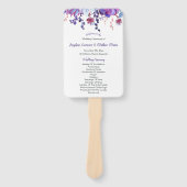 Éventail Purple Aquarelle Succulents Programmes de mariage (Devant)