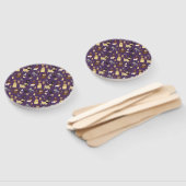 Éventail purple backgrogs dogs (Non-assemblé)