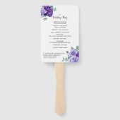 Éventail Purple Blooms Eucalyptus Programme de mariage bota (Dos)