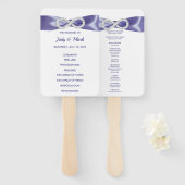 Éventail Purple Blue Diamond Infinity Wedding Programme Fan (Devant et derrière)